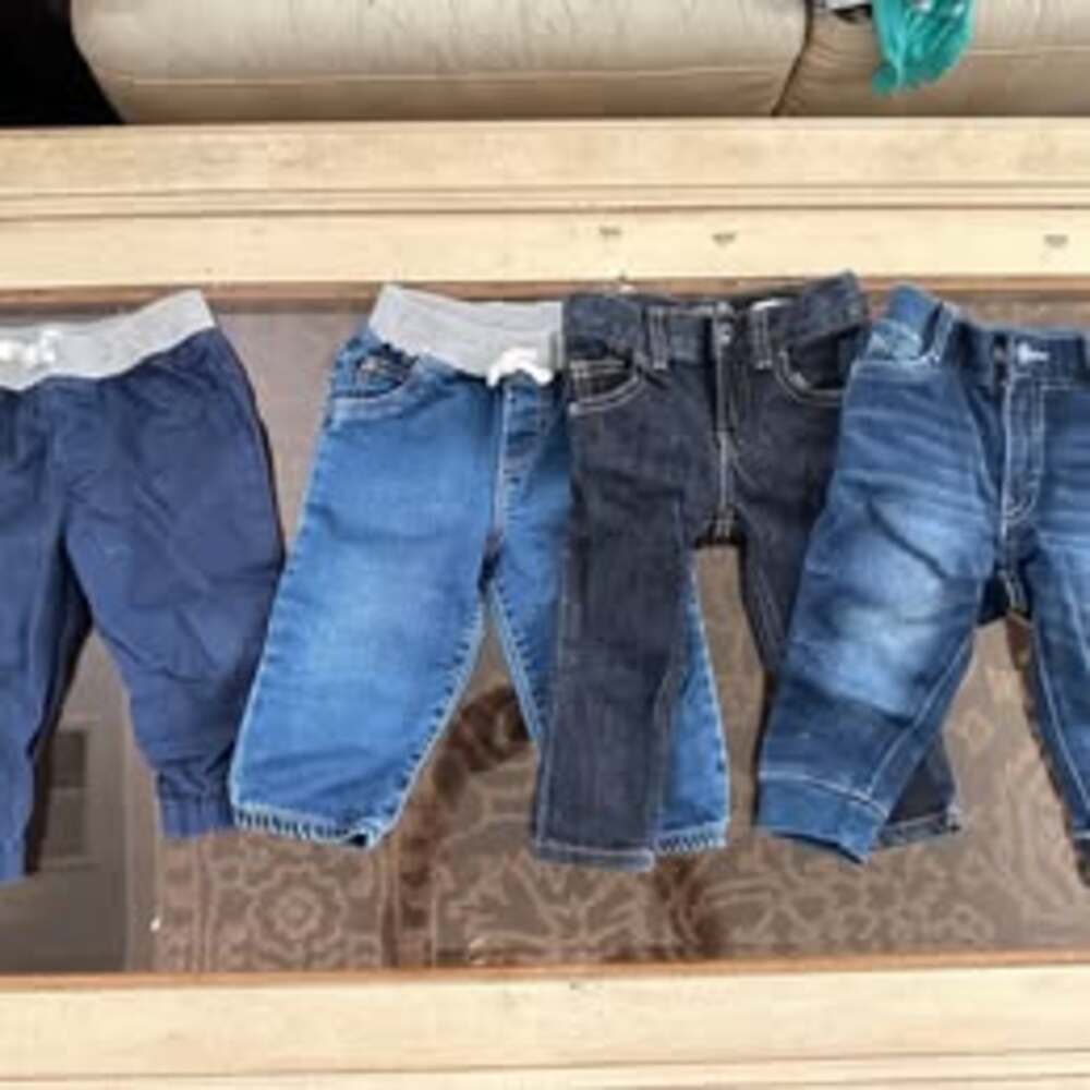 Baby Boy Denim Jeans Pants Bundle Blue Wash Size 9 Months